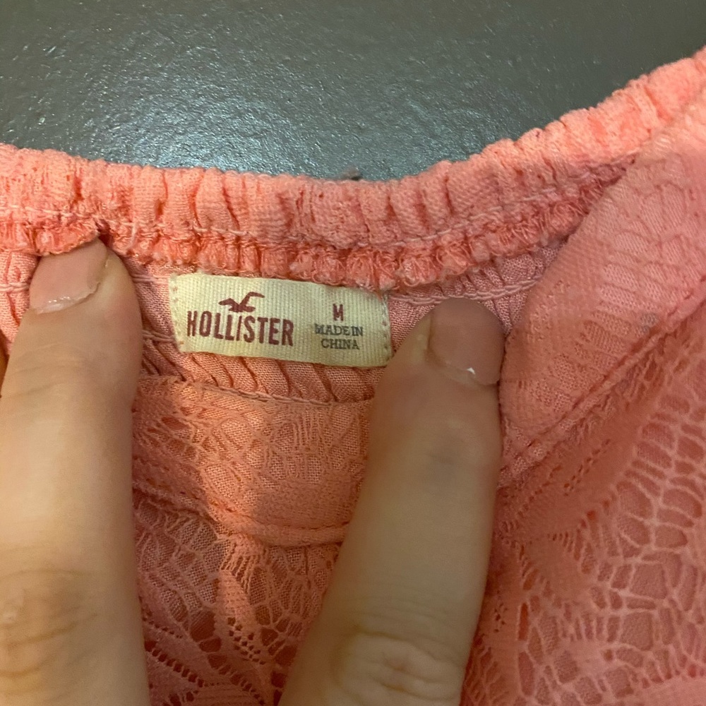 Pink Lace Hollister Romper Size Medium
